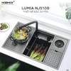 Chậu rửa bát Nobinox LUMIA NJ510B - Inox 304 POSCO PVD Đen