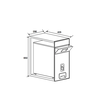 Thùng gạo mặt gương Hafele 549.32.990 - Sức chứa 25kg - Tủ 300mm
