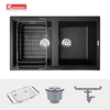 Chậu rửa bát đá Granite Konox Phoenix Smart 860 Black