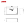 Chậu rửa bát Konox Turkey Sink STELO 780U -  1 Hố âm - Nhập Thổ Nhĩ Kỳ