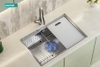 Chậu rửa bát GrandX GX7046S Smooth - Inox 304 Handmade Cao Cấp