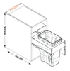 Thùng rác âm tủ Eurogold EA400 (ERA400)