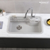 Chậu rửa chén đá 1 hộc bo góc BOSSCO BC-KT8150XKS Xám Kim Sa