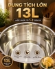 Nồi luộc gà AN30L Arber 13 lít inox 304 có xửng hấp