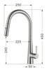 Vòi rửa bát dây rút Nobinox Winto NX501