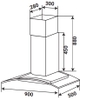 Máy Hút Mùi Đảo KAFF KF-IS90GH kính cong 90cm