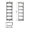 Rổ 6 tầng Hafele KARA SWING (548.65.842) - Hệ kho tủ đồ khô