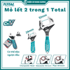 Cờ lê điều chỉnh 2IN1 TOTAL THT1016S size 156mm có thể thay đổi mỏ lết và mỏ lết răng, thép CR-V