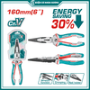 Kềm mũi nhọn mỏ dài cao cấp trợ lực 30% TOTAL THT220606S