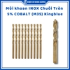 Mũi khoan Inox, khoan sắt chuôi tròn Kingblue, 5% Cobalt M35, KBY2 - hàng chính hãng