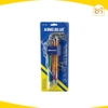 Bộ 9 lục giác KL7-09 Kingblue đầu bi nhiều màu sắc - Thép S2 cao cấp bền bỉ.