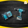 Máy khoan búa, vặn vít dùng pin 18V Makita DHP453SFX8 (Combo pin + sạc) - Hàng chính hãng.