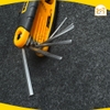 Bộ lục giác xếp 8 cây thép Cr-V TOLSEN 20098 (Hệ Inch và Mét) - Hàng chính hãng.