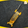 Bộ lục giác xếp gọn 8 cây đầu hoa thị , đầu sao, đầu bông thép Cr-V  Tolsen 20069 - Hàng chính hãng.