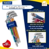Bộ 9 lục giác KingBlue KL9-09 (đầu hoa thị) - Thép S2 cao cấp có độ bền cao - Hàng chính hãng.