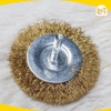 Bánh cước thép dây mài tuần hoàn có chân 50,75,100mm, Trục 6,35mm 1/4 inch- Tolsen 775420,77542,77543
