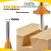 Bộ 15 mũi đánh phay gỗ Router 8mm Tolsen 75681 - Hàng chính hãng