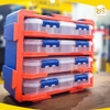 Bộ tủ gồm 2 hộp nhựa chia 13 ngăn và 4 hộp nhựa chia 6 ngăn đựng linh kiện 380x182x32mm WADFOW WTB8346