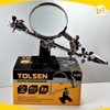 Giá đỡ kẹp board mạch Tolsen 38090 có kính lúp, phụ kiện sửa chữa linh kiện, làm đồ trang sức, mô hình - Hàng chính hãng
