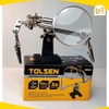 Giá đỡ kẹp board mạch Tolsen 38090 có kính lúp, phụ kiện sửa chữa linh kiện, làm đồ trang sức, mô hình - Hàng chính hãng