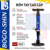 Bơm Hơi Tay Cao Cấp Có Đồng Hồ Đo Áp Suất Bogo-Shin BH3, bơm hơi xe đạp,