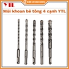 Mũi khoan tường bê tông 4 cạnh YTL chuôi sds dài 110mm, 160mm - Hàng chính hãng