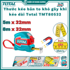 Thước kéo thép nền vàng bản to 5m x 32mm, 8m x 32mm Total