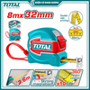 Thước kéo thép nền vàng bản to 5m x 32mm, 8m x 32mm Total