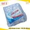 Combo Bịch, Bộ 100,200 tắc kê nhựa nở 6 khía cao cấp đóng tường HƯNG THỊNH 2F,3F,4F,5F,6F,7F,8F ( Nhiều kích thước ).