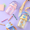 Bình nước Kita Pop 560ml (XL-2401) - Hồng anh đào (Song ngữ)