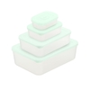 Bộ 4 hộp thực phẩm trữ đông Hokkaido 290-900-2500-3600ml - Xanh bọt biển baby (Song ngữ)