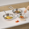Chảo Inox nguyên khối Omi Gourmet  (chảo rán)