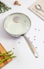 Chảo inox chống dính Ceramic Kaiyo, sâu lòng có vung kính