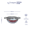 Rổ inox 2 tay cầm có chân Kaiyo