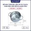 Nồi Inox thân đáy liền Try-Ply Kaiyo, vung kính (Classic Pro)