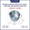 Nồi Inox thân đáy liền Try-Ply Kaiyo, vung kính (Classic Pro)
