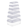 Bộ 6 hộp thực phẩm chữ nhật Hokkaido 500-750-1000-1500-2000-2500ml