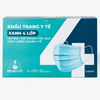 Khẩu Trang Bông Bạch Tuyết 4 Lớp Xanh (50 Cái* 20 Hộp)