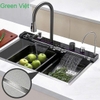 Bộ chậu rửa bát đa năng cao cấp inox 304 CR304 nhập khẩu thác nước