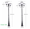 Cột Đèn Sân Vườn 3 Đầu Năng Lượng Mặt Trời LP-CV4105