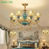 Đèn Chùm Pha Lê CCP-6077-8-G(8Tay) cao Cấp Green Việt