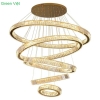Đèn chùm thông tầng 5 vòng DCPLQ05 trang trí phi lê