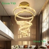 Đèn chùm thông tầng 5 vòng DCPLQ05 trang trí phi lê
