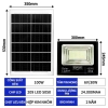 Đèn Pha Vuông Năng Lượng Mặt Trời 100W PV100