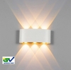 Đèn gắn tường trang trí 6 tia vỏ trắng DGT-03