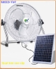 Quạt bàn năng lượng mặt trời mã Q01 mầu Inox - Quạt tích điện