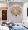 Đồng hồ treo tường nghệ thuật chim công đôi K698