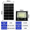 Đèn Pha Led Năng Lượng Mặt Trời 200W P.200