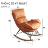 Ghế bập bênh thư giãn đọc sách cao cấp TS01