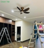 Quạt Trần Đèn 5 Cánh QGV41 Màu Đồng Cát Cho Trần Thấp